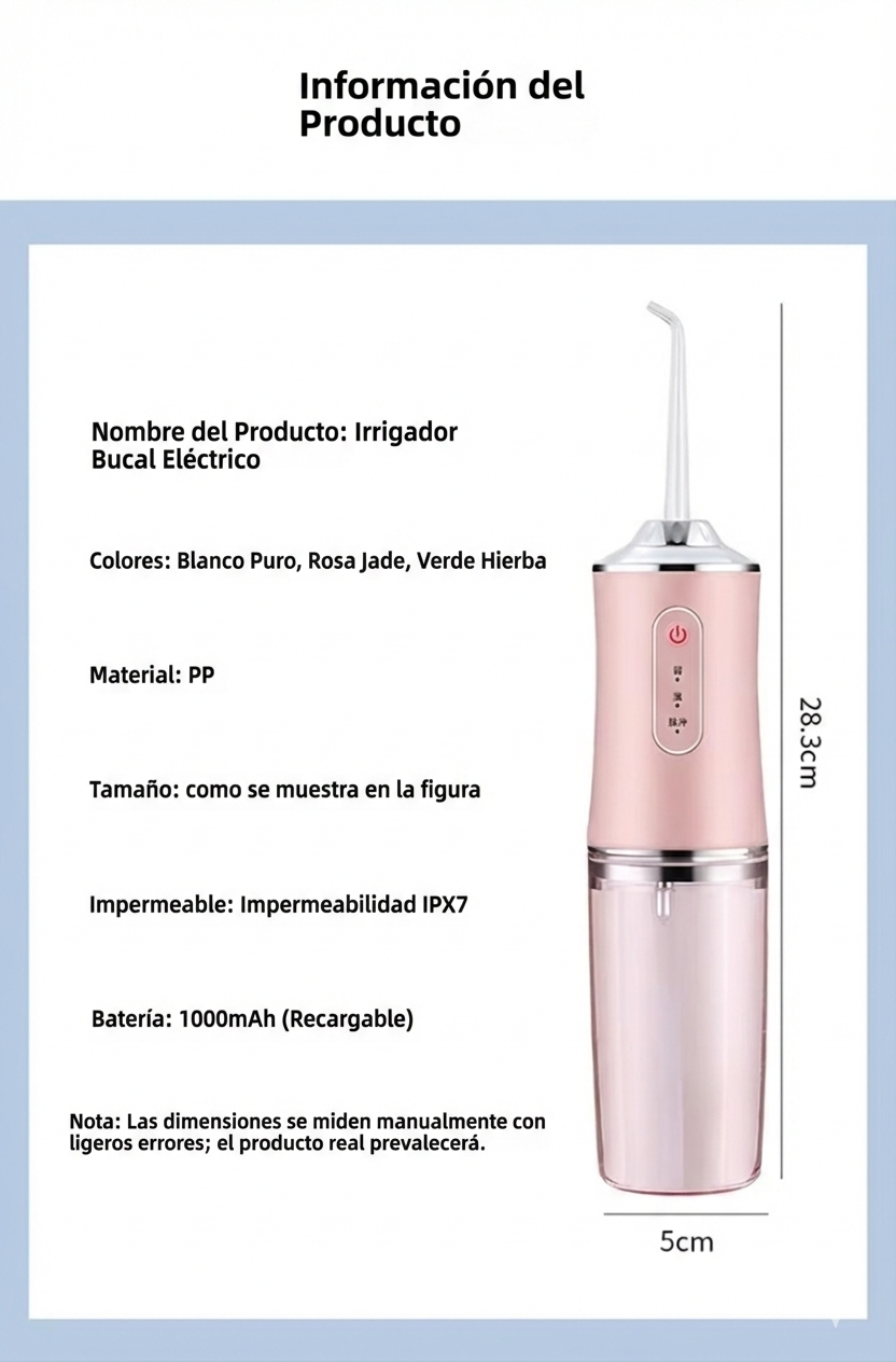 Kit Irrigador Bucal Pro (Limpieza Profunda) + [REGALO] Esterilizador UV